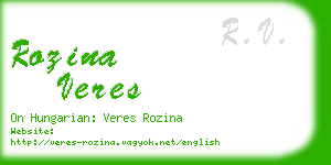 rozina veres business card